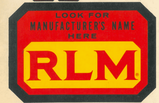 RLM Certification Mark - Industrial lighting certification seal since 1919